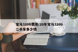 宝马320li费用/20年宝马320li二手车多少钱