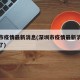 深圳市疫情最新消息(深圳市疫情最新消息多少例了)
