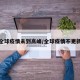 全球疫情未到高峰/全球疫情不更新